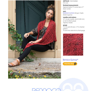 Berroco Caravel Wrap Knitting Pattern
