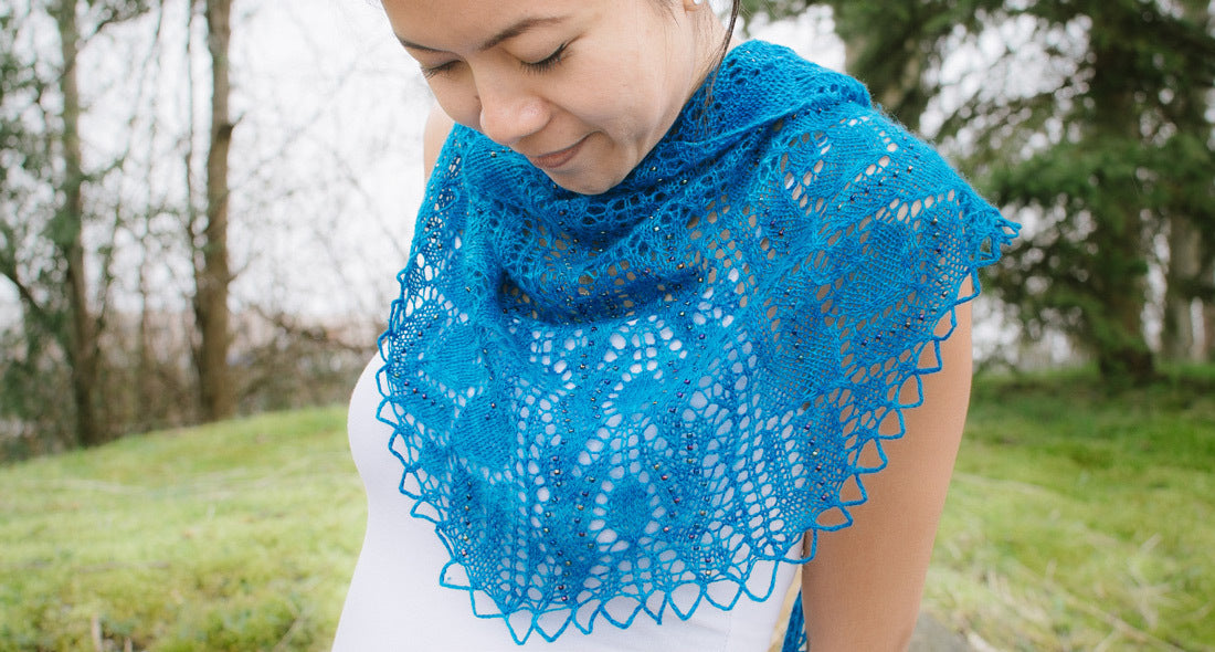 SweetGeorgia Alexandra Shawl Wrap Crochet Pattern