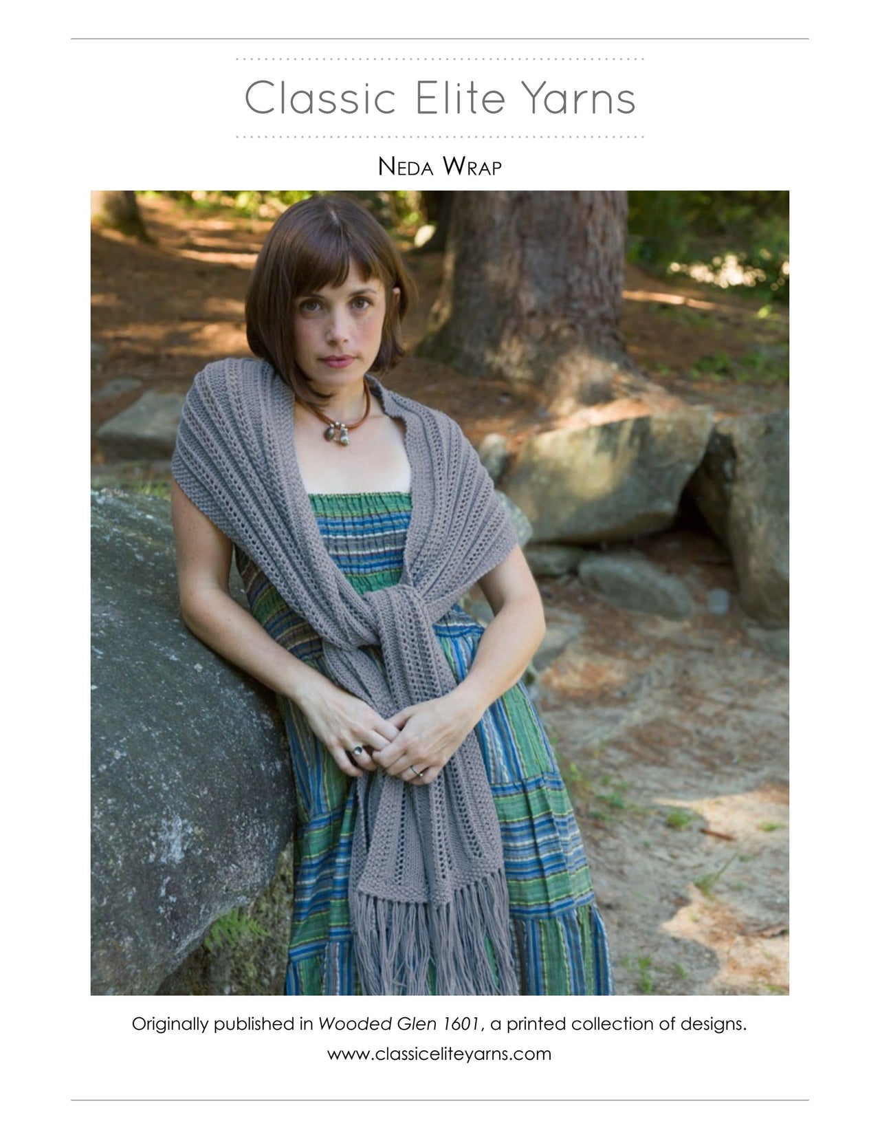 Classic Elite Yarns Neda Wrap Knitting Pattern