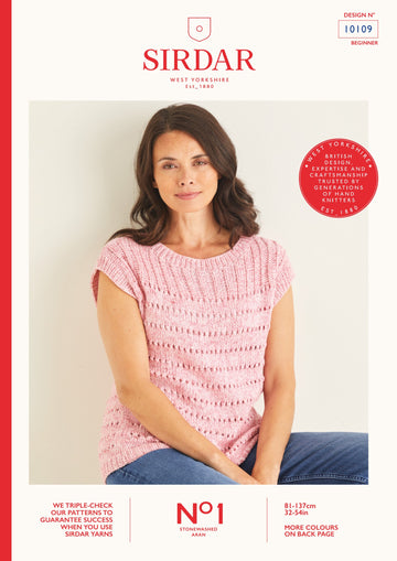 Sirdar Lacy Summer Top Jumper Knitting Pattern