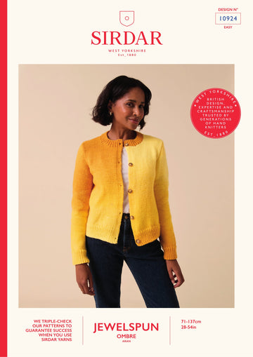 Off-Set Ombre Cardigan in Sirdar Jewelspun Ombre - 10924 PDF