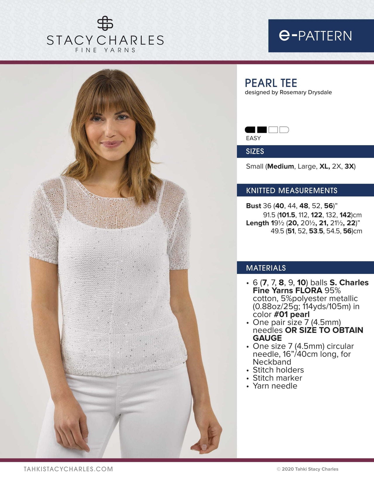 Stacy Charles Fine Yarns Pearl Tee PDF