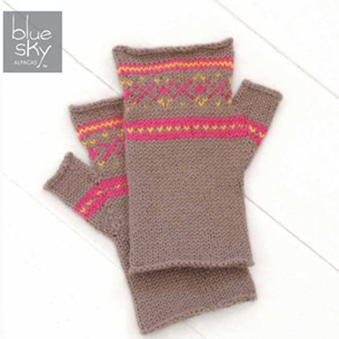 Blue Sky Fibers Sporty Mitts Mittens Knitting Pattern