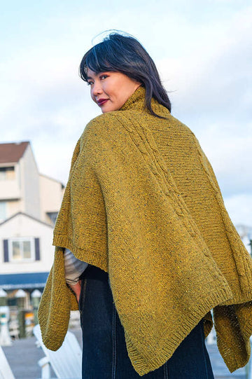 Burwell Poncho in Berroco Millstone Tweed PDF