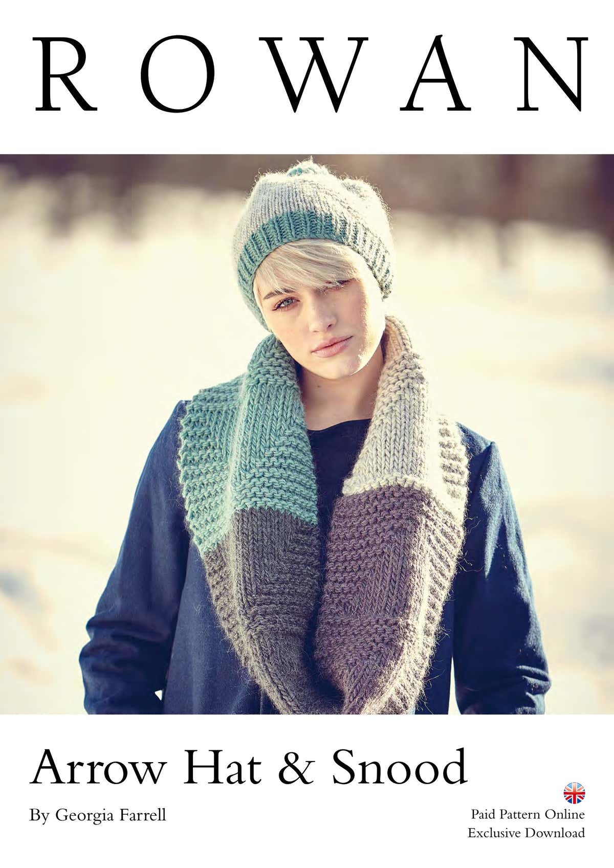 Rowan Arrow Hat and Snood Cowl Knitting Pattern