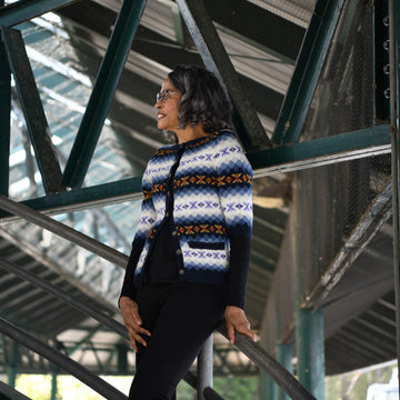 Cascade Yarns DK255 Women's Retro Fair Isle Cardigan (Free)