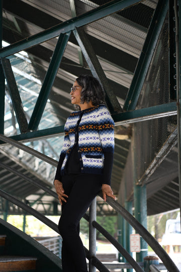 Cascade Yarns DK255 Women's Retro Fair Isle Cardigan (Free)