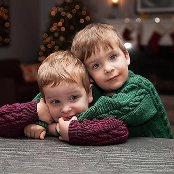 #22 Cable Sweaters- child's cardigan & pullover