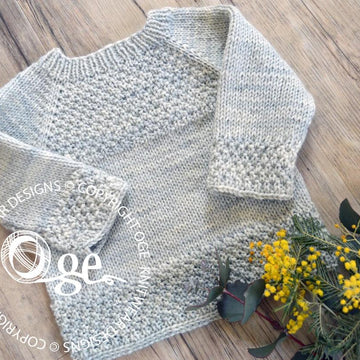 Silver Gum top down sweater - P137