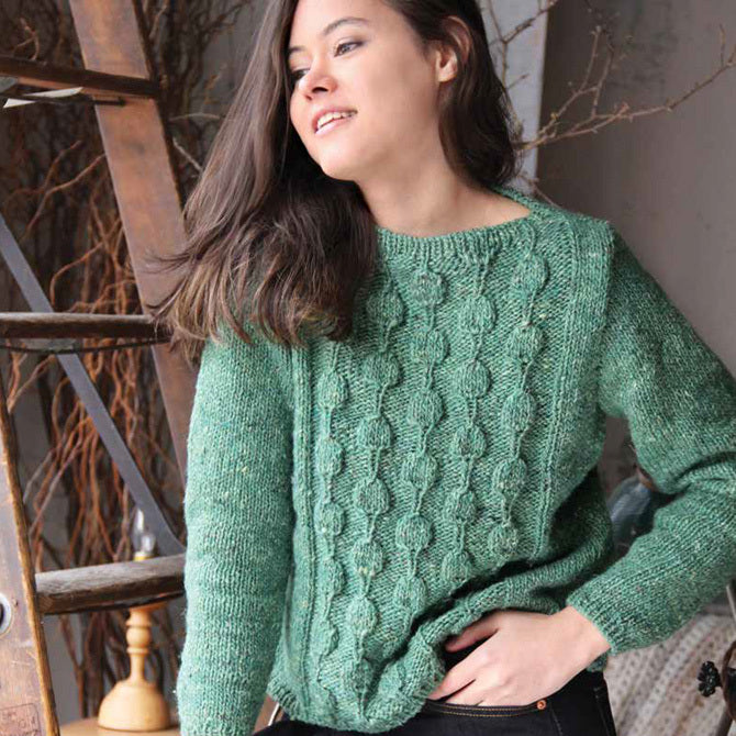 Noro Textured Panel Pullover Jumper Knitting Pattern