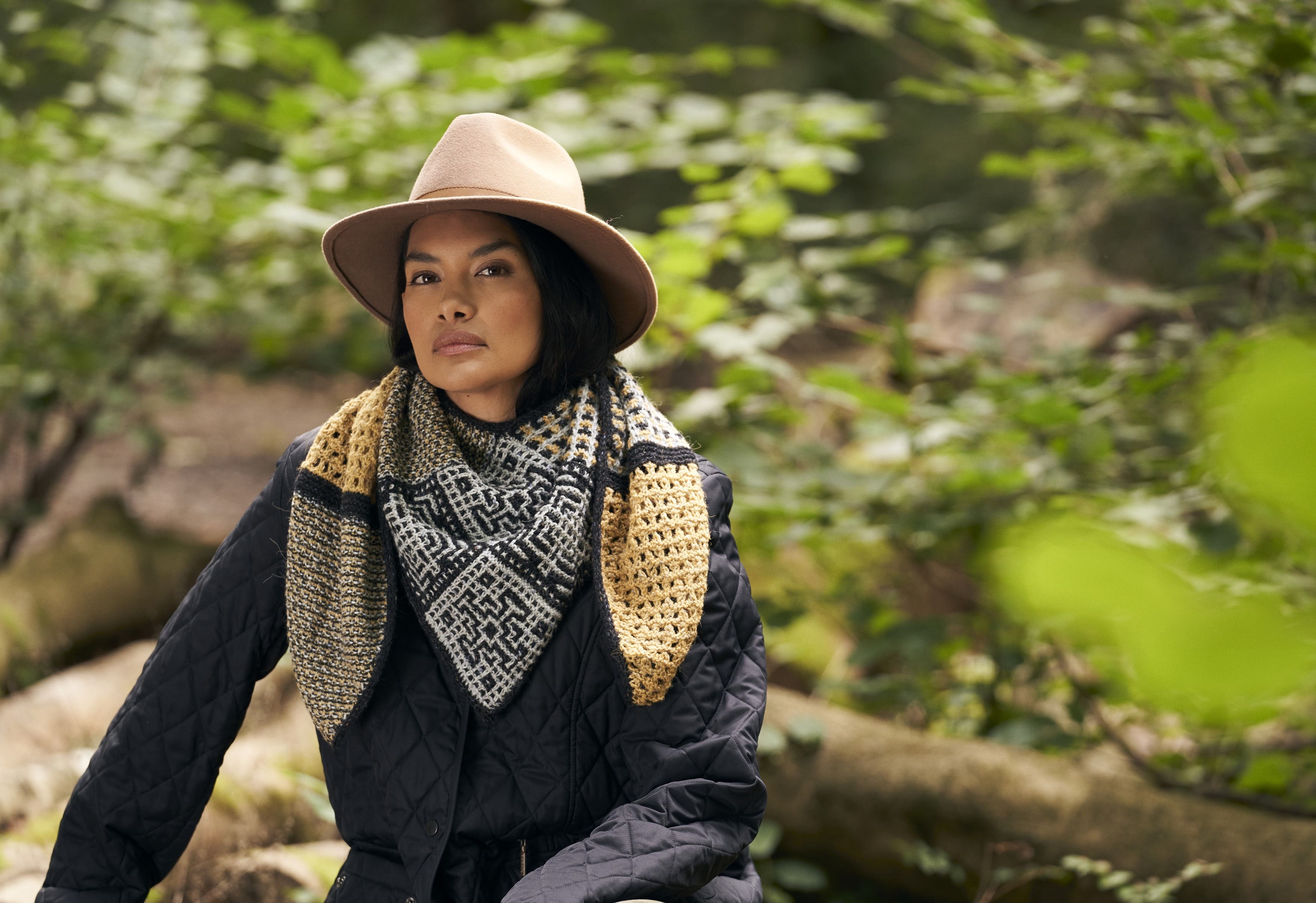 Mosaic Shawl Wrap Knitting Pattern
