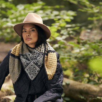 Mosaic Shawl Wrap Knitting Pattern