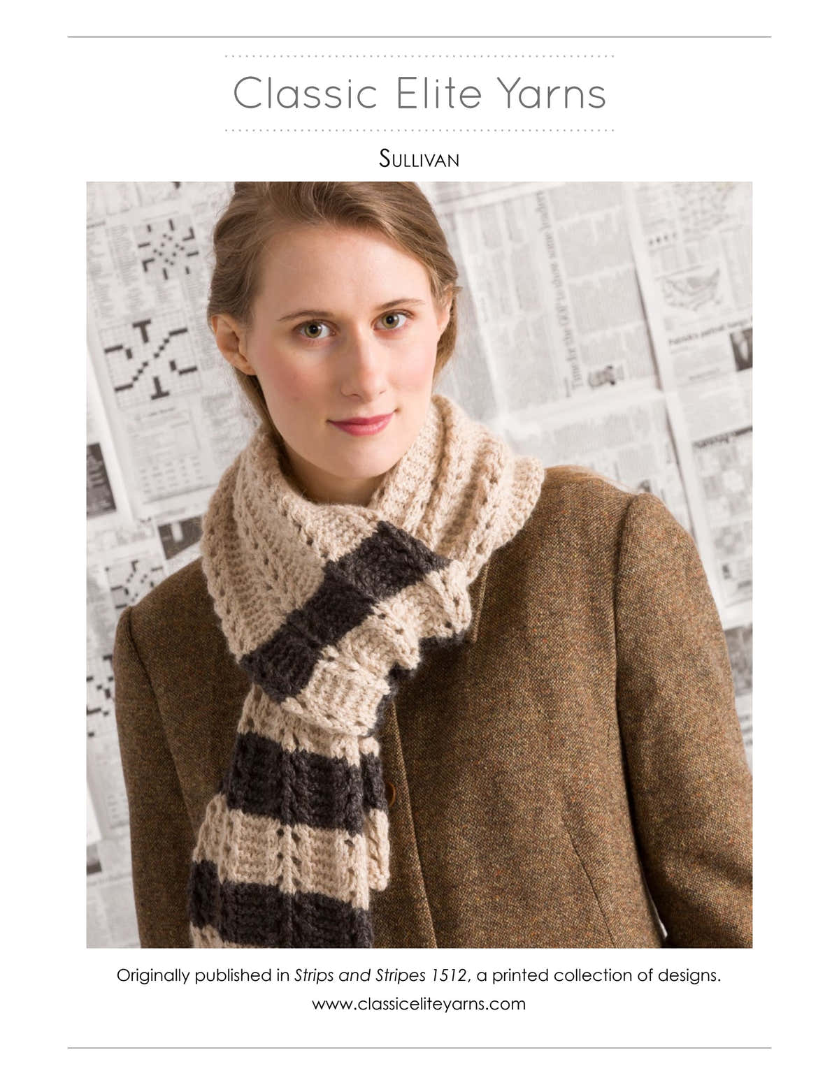 Classic Elite Yarns Sullivan Scarf Knitting Pattern