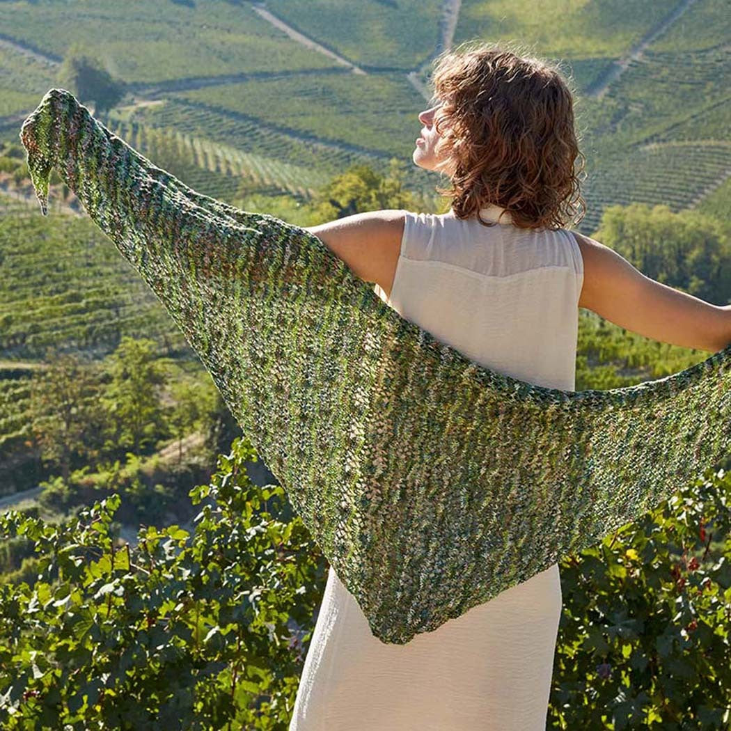 Lang PTO51-04 Triangular Shawl Wrap Knitting Pattern