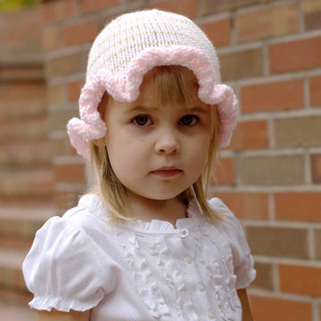 Ruffled Striped Hat