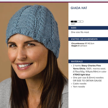 Stacy Charles Fine Yarns Giada Hat Knitting Pattern