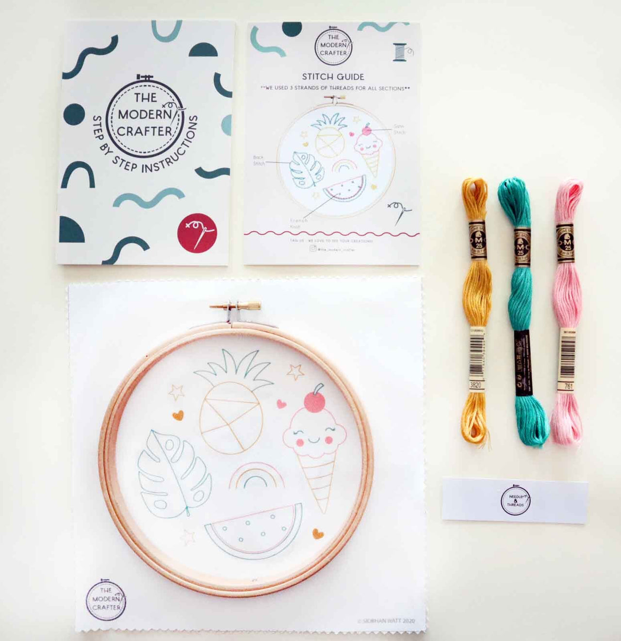 The Modern Crafter Beginner Printed Embroidery Kit