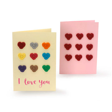 Paintbox Yarns of Hearts Card Crochet Pattern