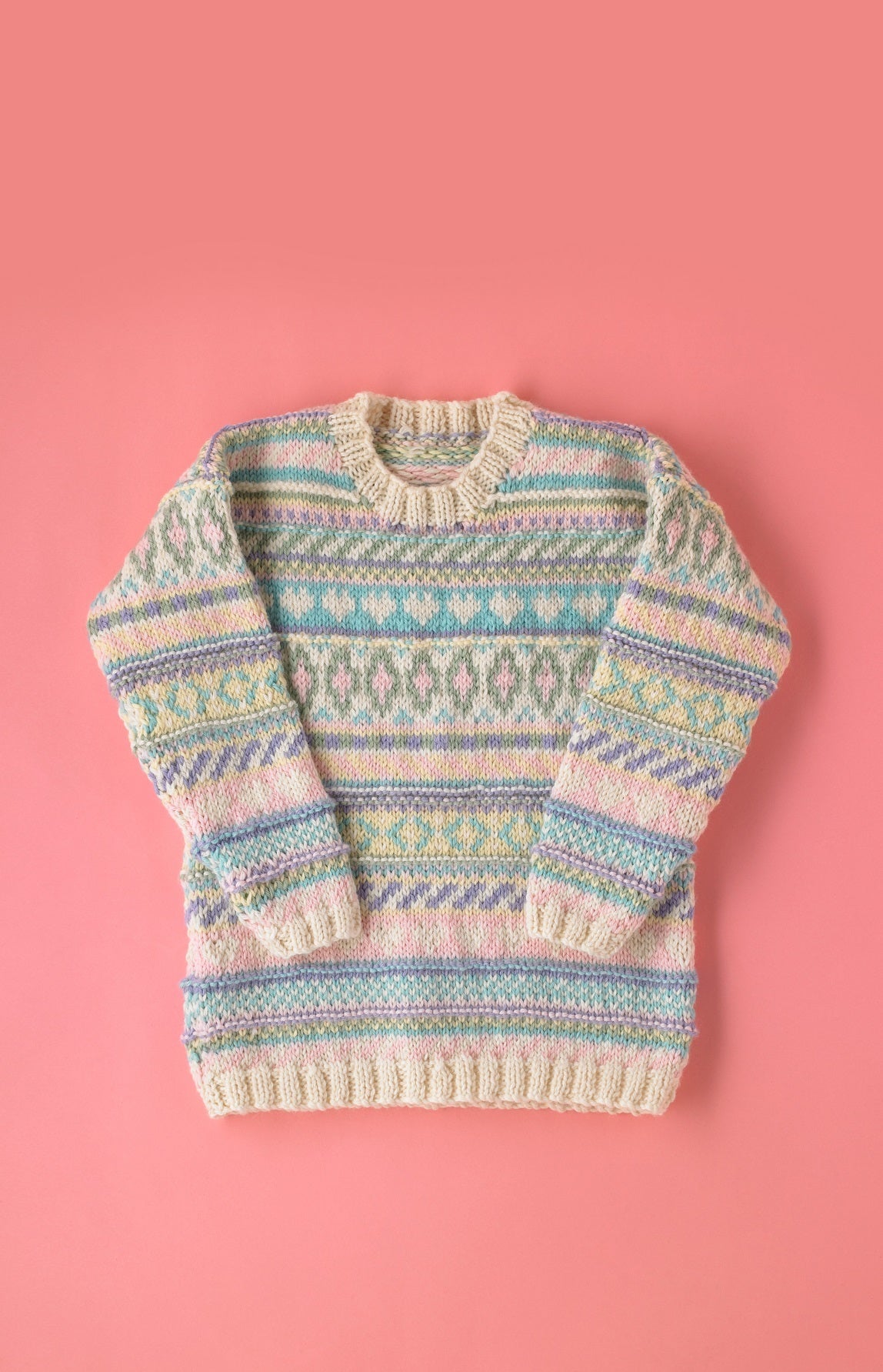 Paintbox Yarns Fizzy Fairisle Jumper for Kids Knitting