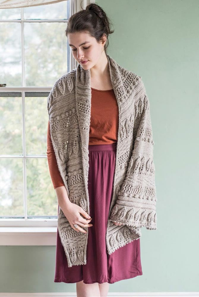 Greenwood Shawl Wrap Knitting Pattern