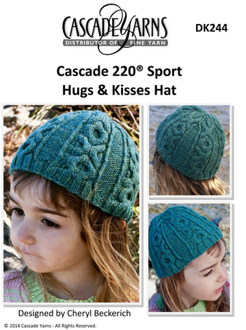 Hugs & Kisses Hat in Cascade 220 Sport - DK244 - Free PDF