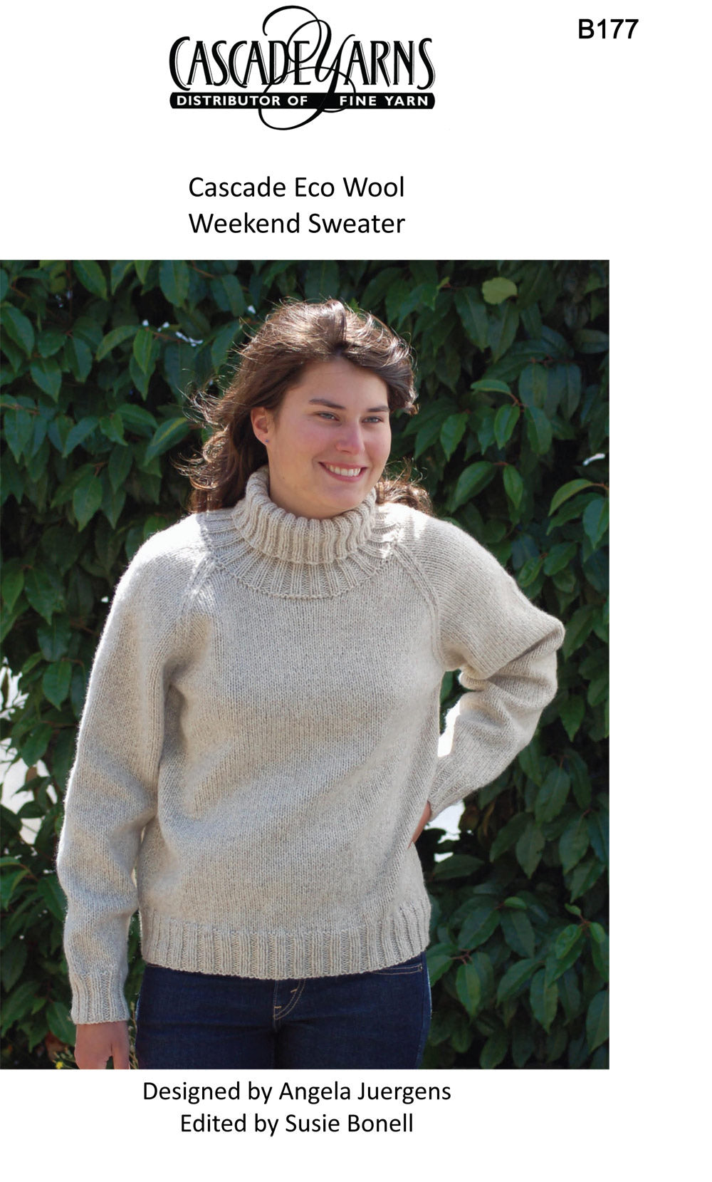 Cascade Yarns B Eco Wool Weekend Sweater Knitting Pattern