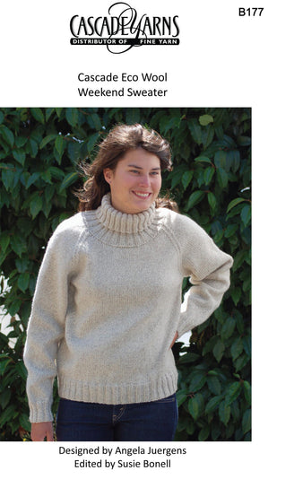 Cascade Yarns B Eco Wool Weekend Sweater Knitting Pattern
