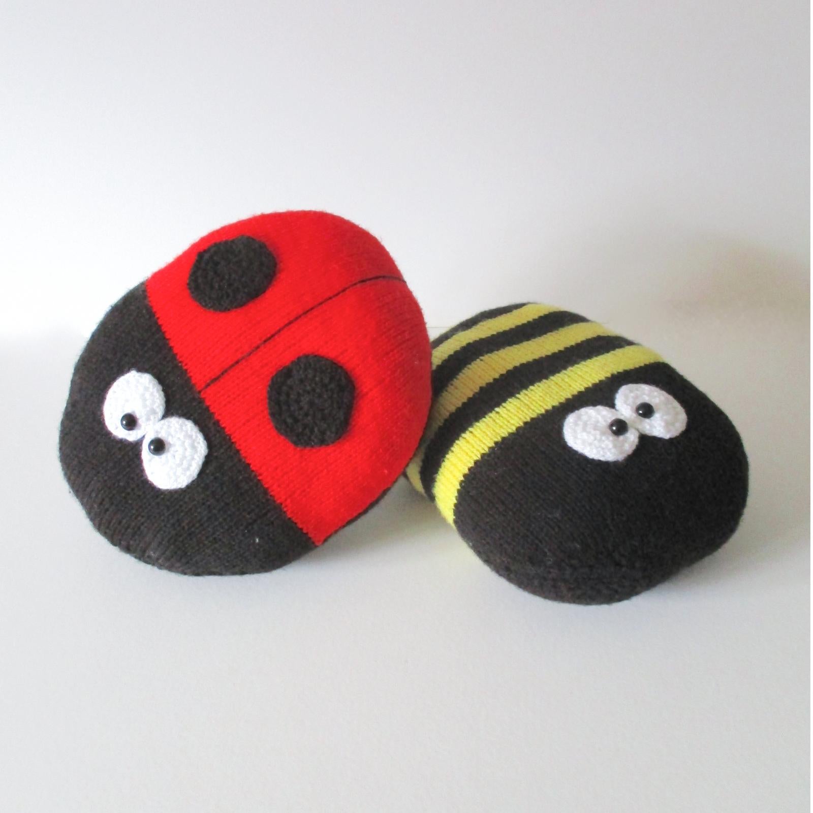 Ladybird and Bee Cushions