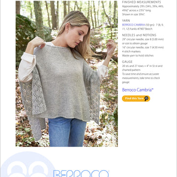 Berroco Penrose Cape Knitting Pattern