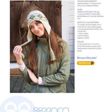 Berroco Valadon Hat Knitting Pattern
