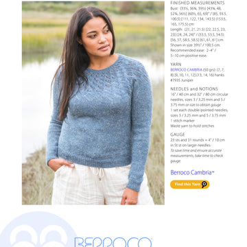 Berroco Zoey Jumper Knitting Pattern