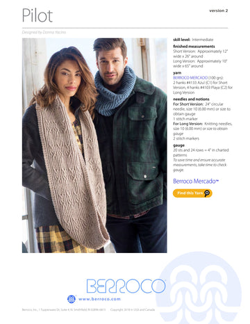Berroco Pilot Cowl Knitting Pattern