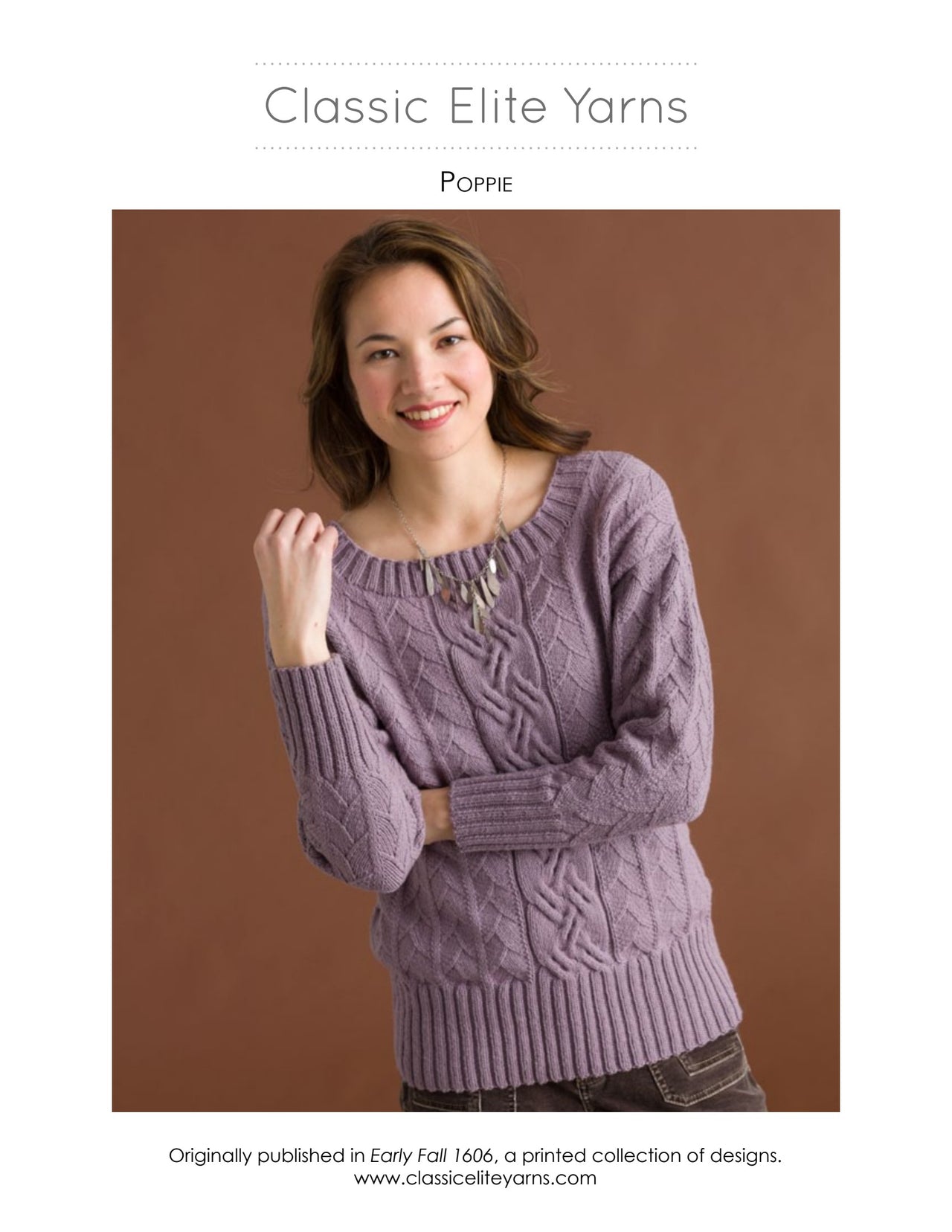 Classic Elite Yarns Poppie Jumper Knitting Pattern
