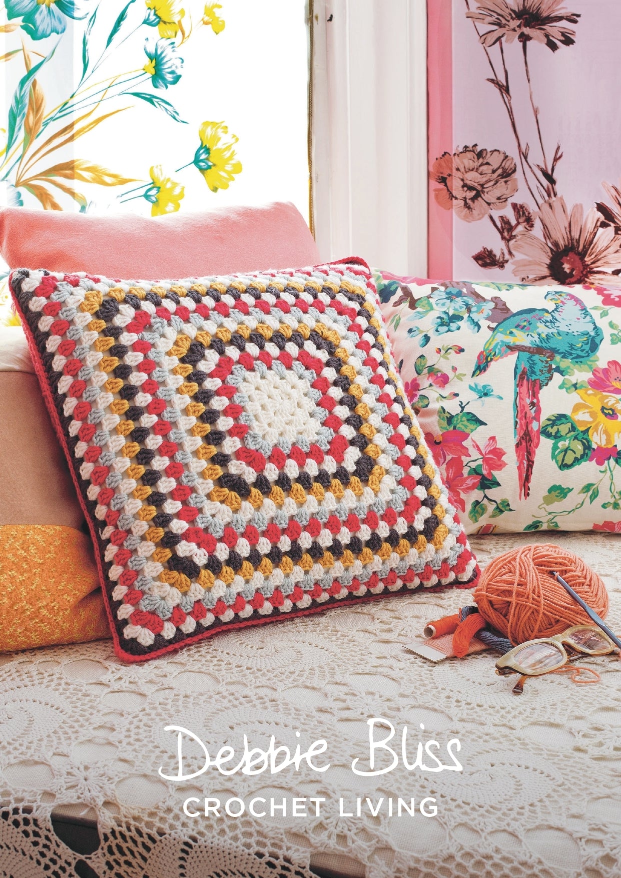 Debbie Bliss Simple Square Cushion Cover Crochet Pattern
