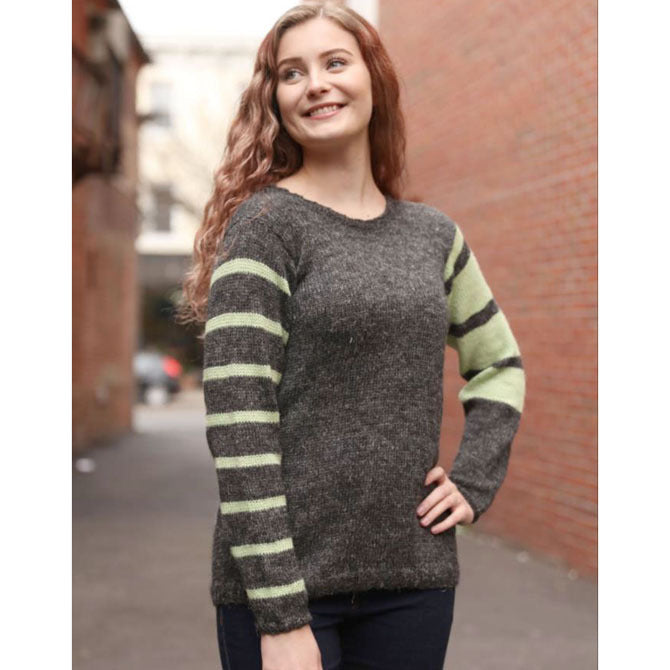 Plymouth Yarn Stripe Outside the Box Pullover Knitting