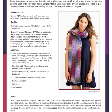 Patty's Knits Megan Bargello Scarf Knitting Pattern