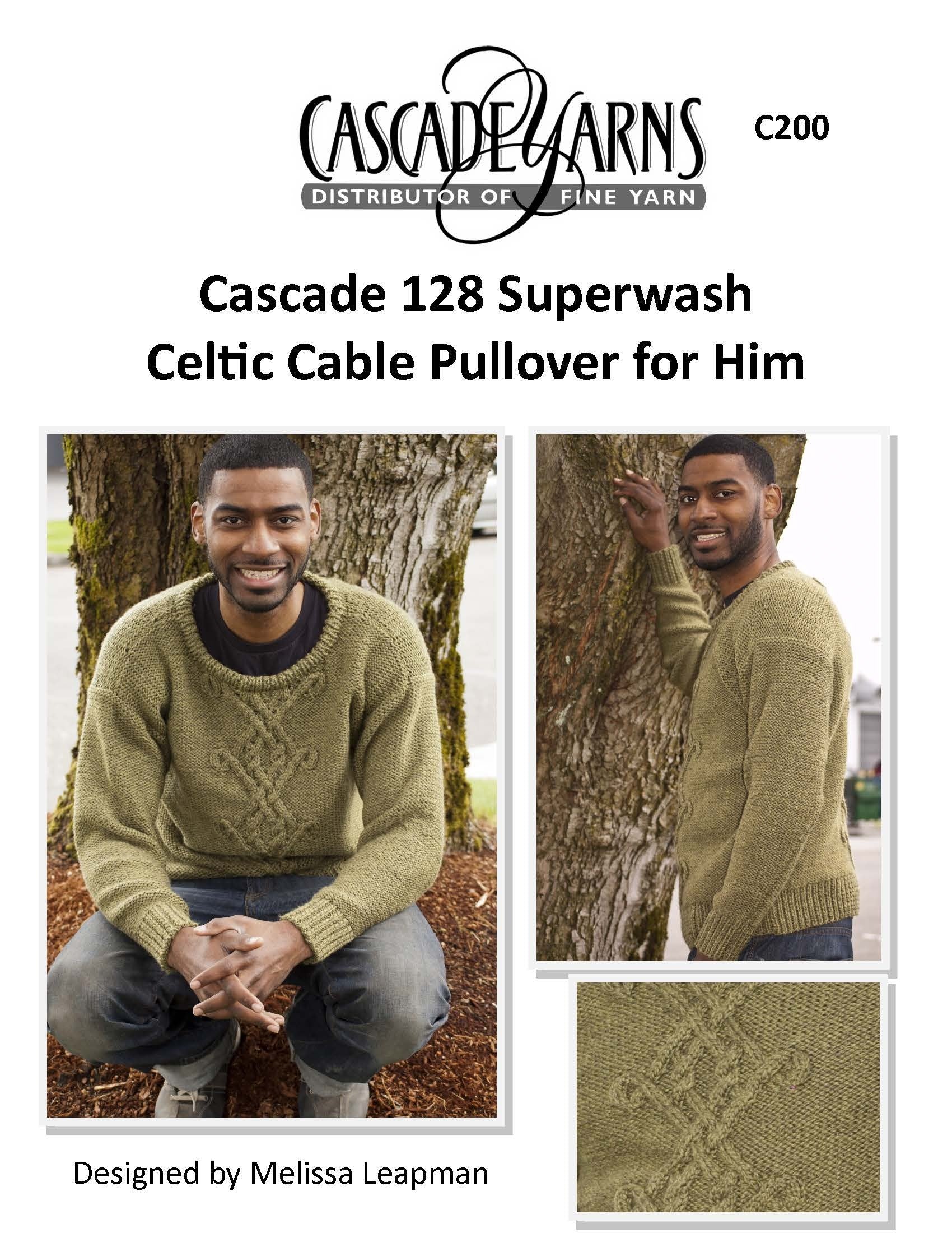 Cascade Yarns C Celtic Cables for Him Knitting Pattern