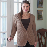 Valley Yarns Fisherman's Rib Cardigan Knitting Pattern