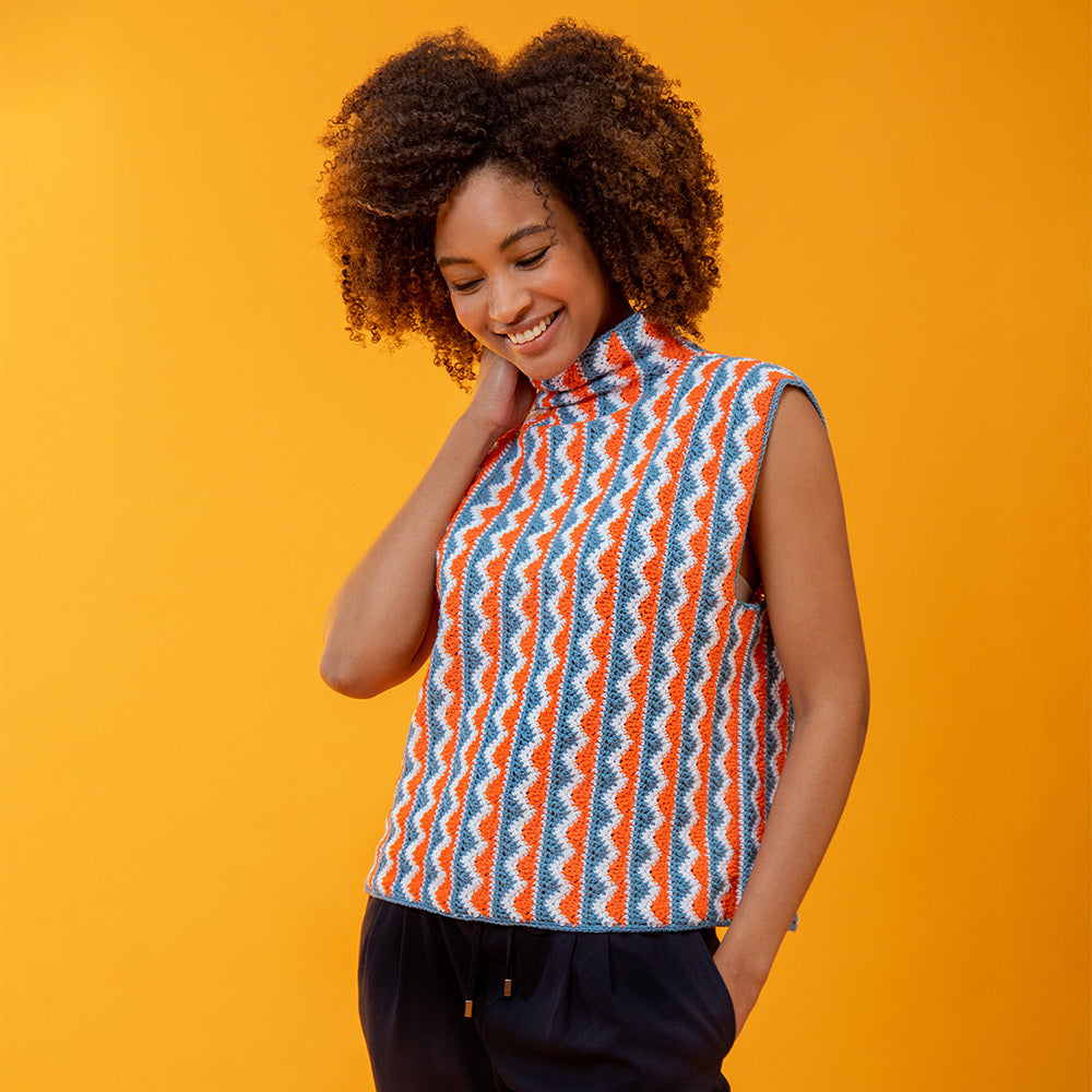 Paintbox Yarns Wavy Slipover Crochet Pattern
