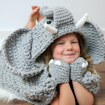 Hooded Elephant Blanket