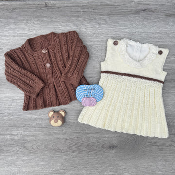 Zola Baby Dress & Cardigan size 18" & 20" chest 6-9mths approx