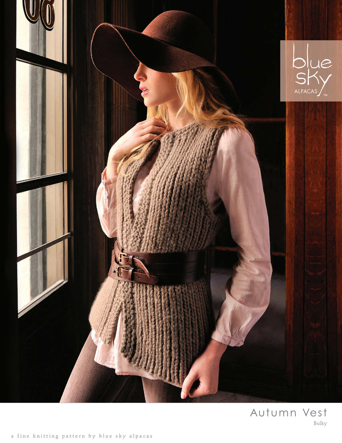 Blue Sky Fibers Autumn Vest Knitting Pattern