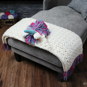 Bulky & Quick Unicorn Blanket /Cowl