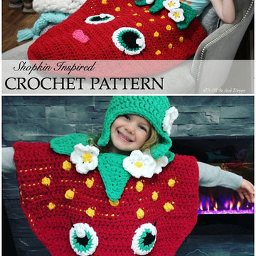 Strawberry Shopkin Inspired Costume/Blanket