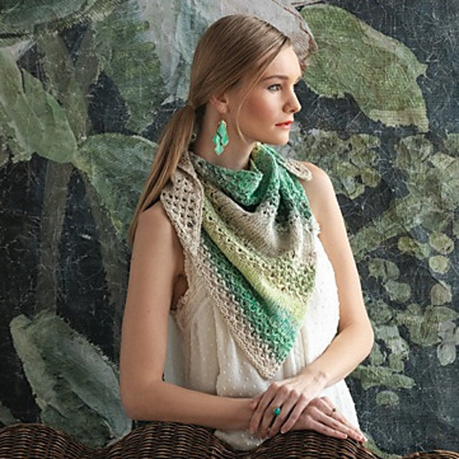 Noro Triangular Shawl Wrap Knitting Pattern