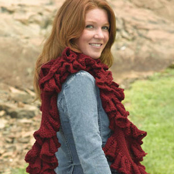 Valley Yarns Ruffled Scarf in the Round