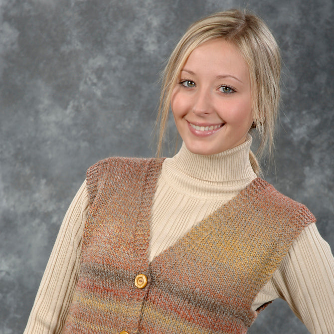 Plymouth Yarn Easy Vest Waistcoat Knitting Pattern