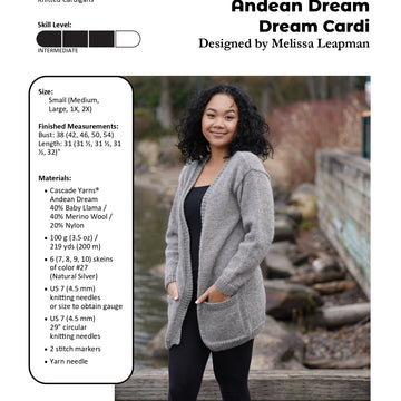 Cascade Yarns W Dream Cardi Cardigan Knitting Pattern