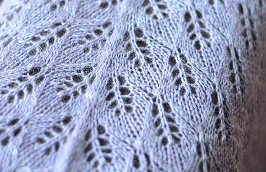 SweetGeorgia Lilac Leaves Shawl Wrap Knitting Pattern