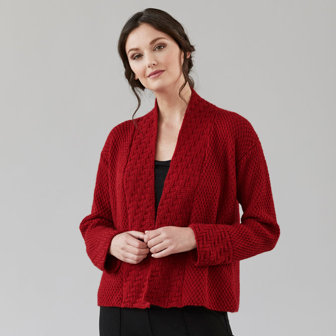 Stacy Charles Fine Yarns Julianne Cardigan Knitting Pattern